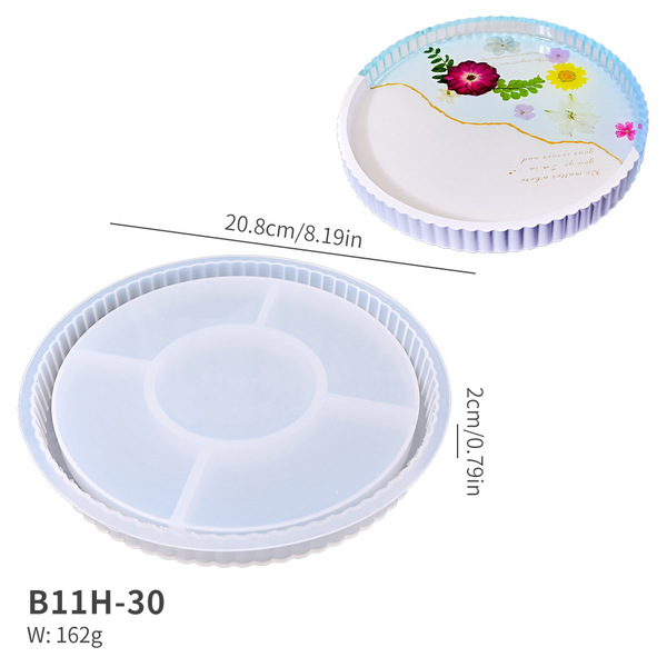 Large round lace plate mold