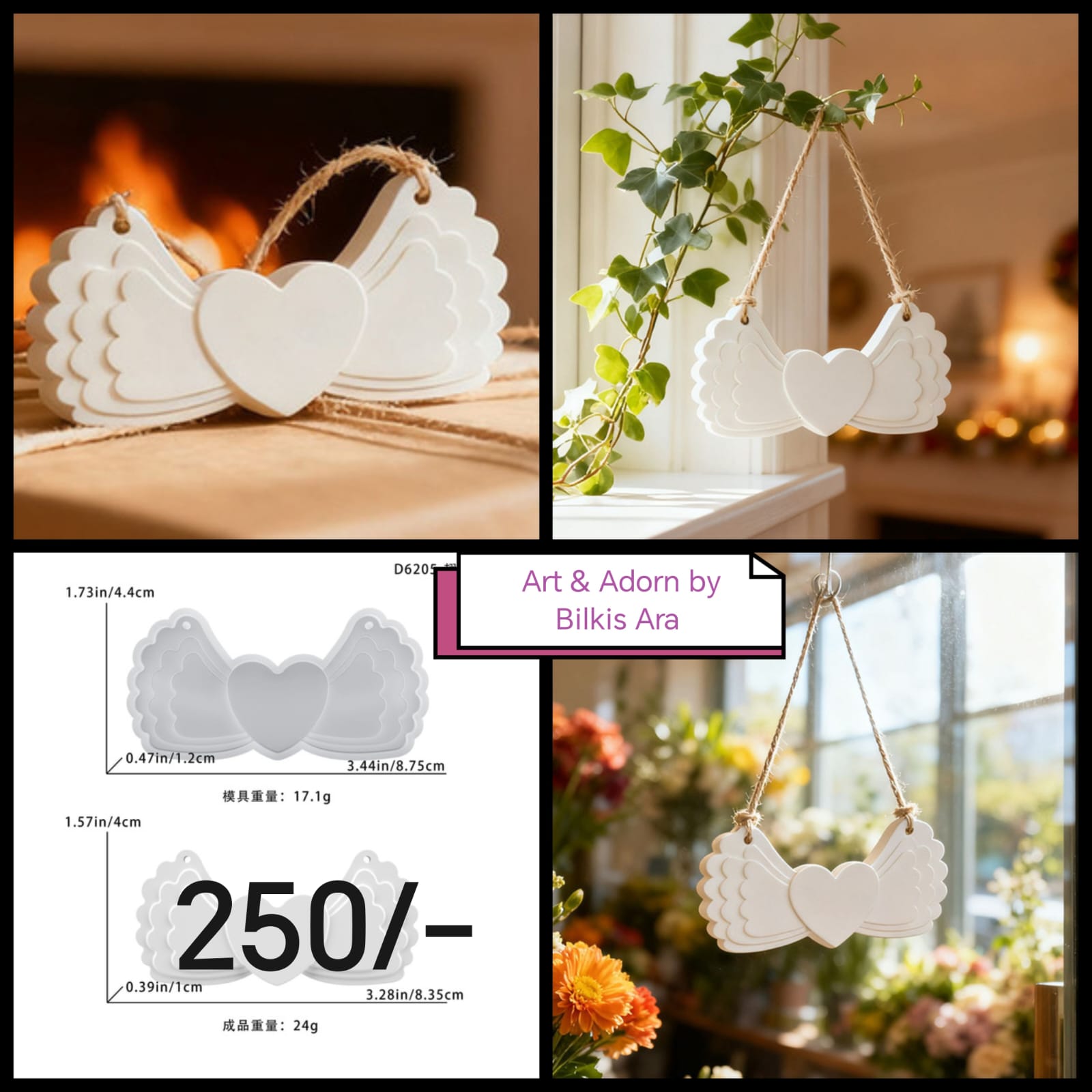 Wings Heart Hanging Mold